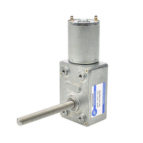 JGY-370微型涡轮蜗杆直流减速电机 调速自锁小马达12v24vM6螺杆轴