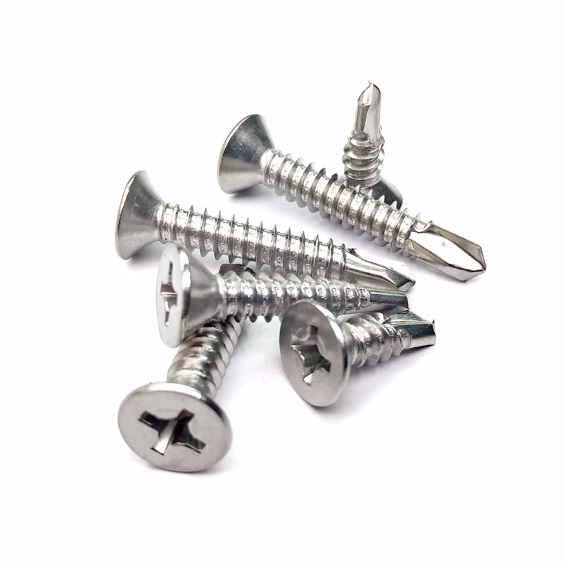 304不锈钢平头钻尾410沉头十字钻尾螺钉自攻自钻燕尾螺丝钉彩钢瓦
