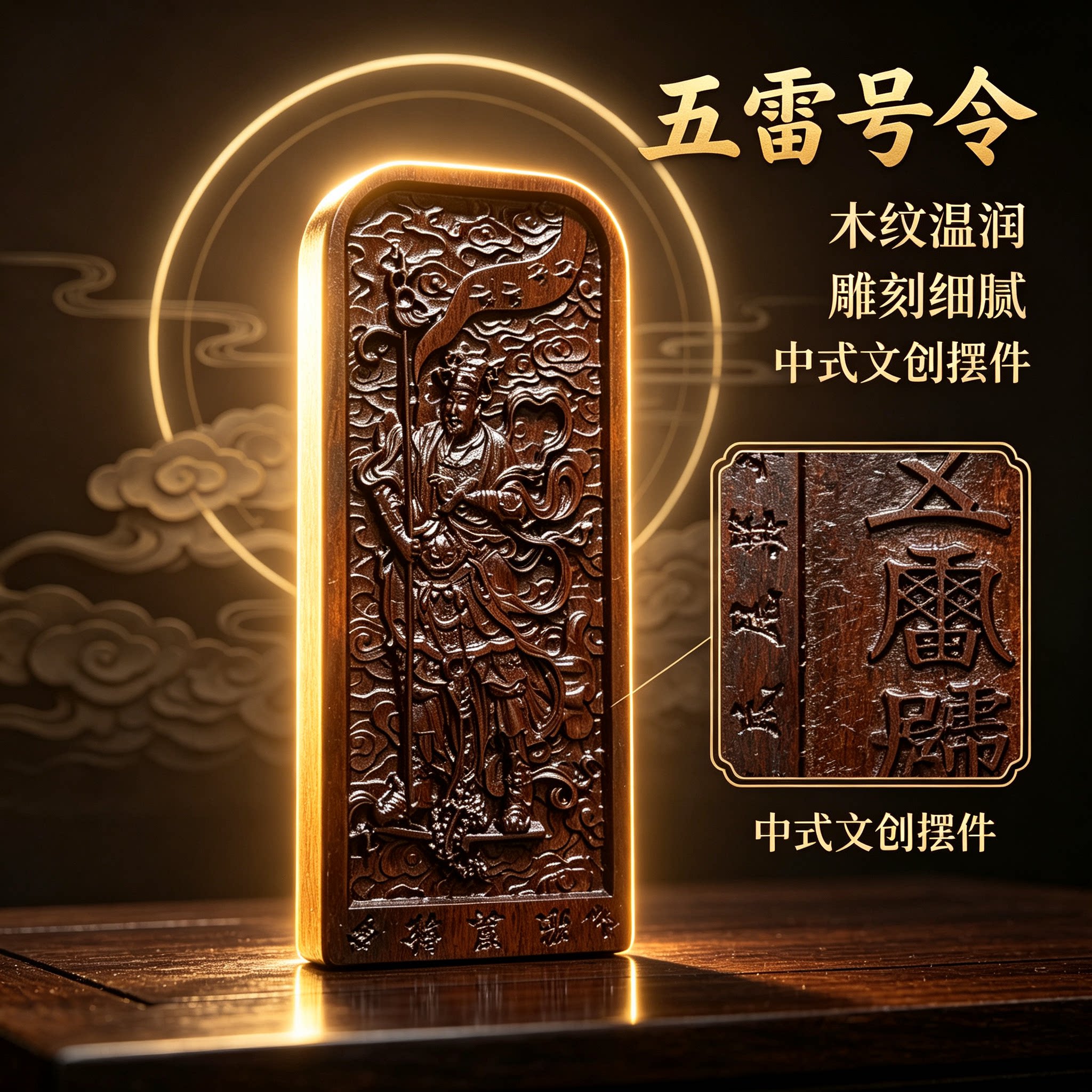 龙虎山马元帅雷击枣木五雷牌