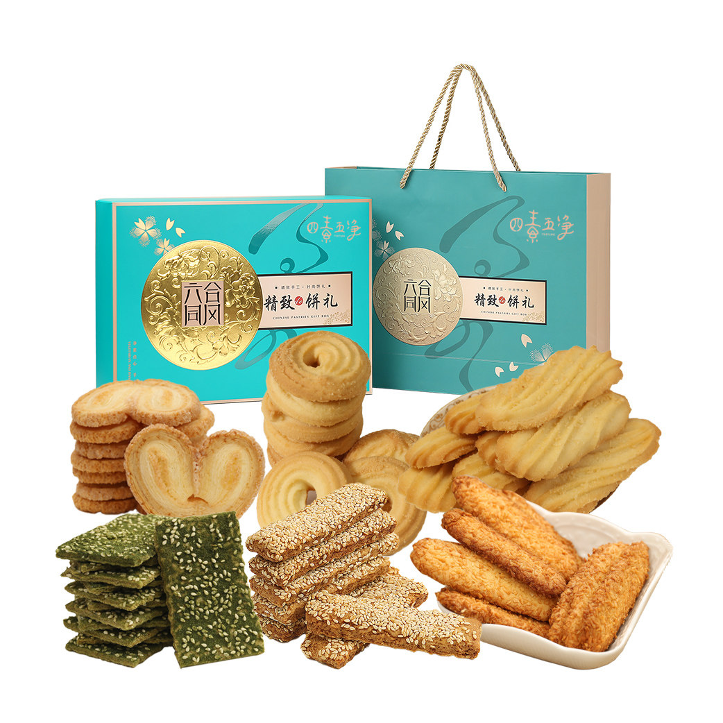 上海四素五净糕点心礼盒装上海过节送礼六合同风素食伴手礼