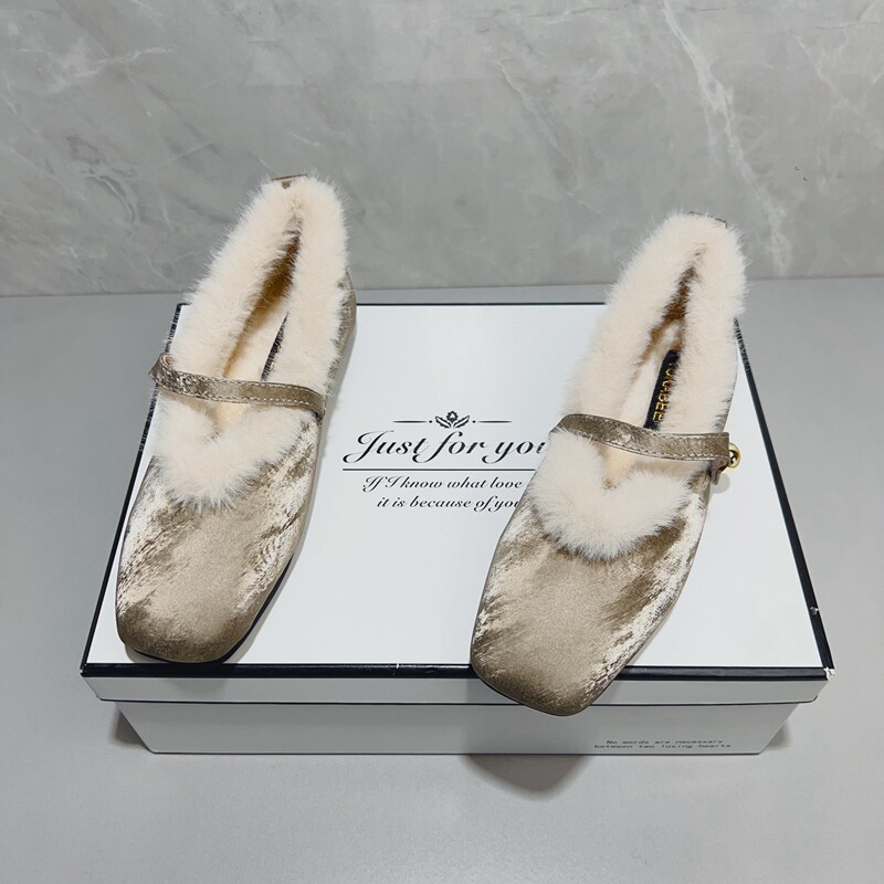 法式复古高级感一字带玛丽珍鞋女秋冬新款加绒单鞋保暖外穿毛毛鞋,女鞋,玛丽珍鞋,淘宝优惠券,粉丝福利购,淘宝优惠卷