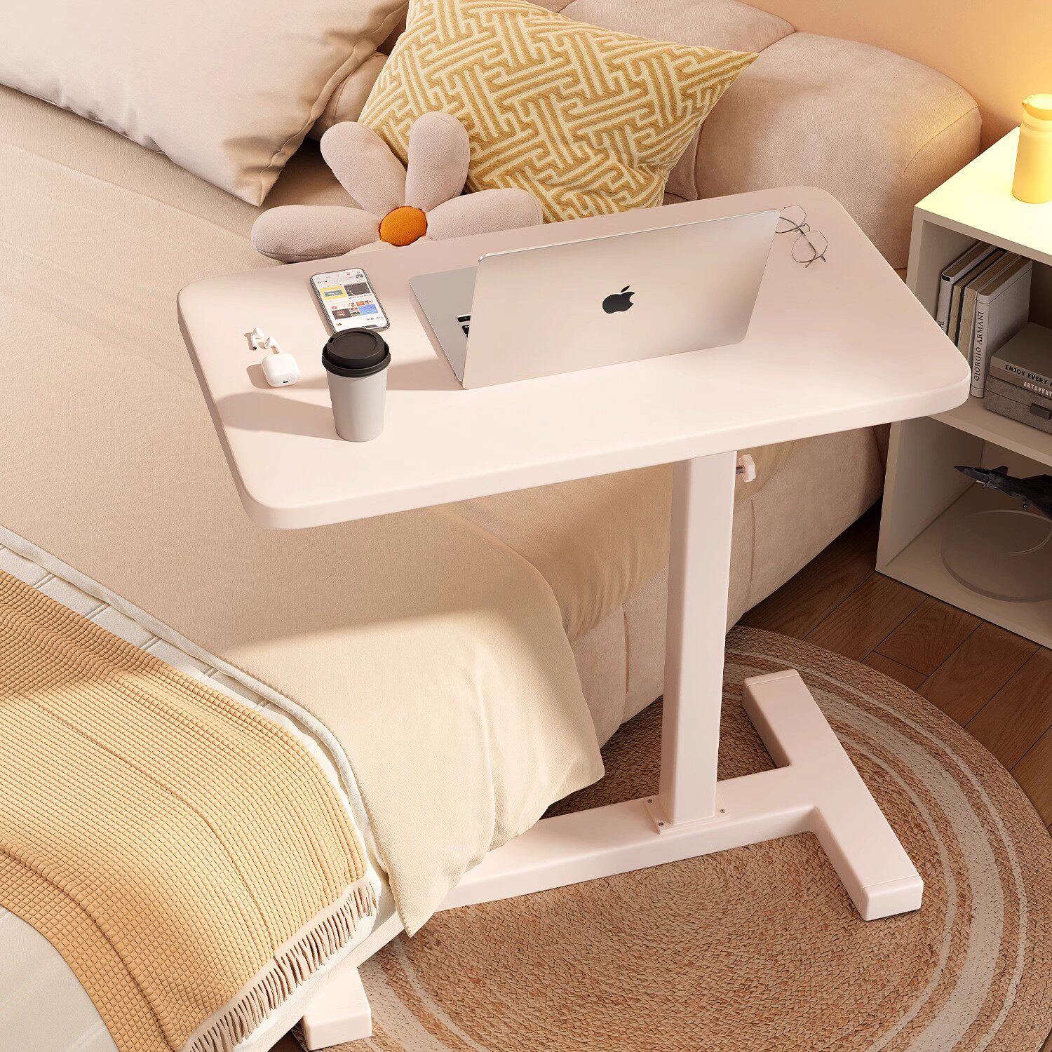 可移动床边桌可折叠升降客厅沙发边几卧室懒人床头桌宿舍女生约带,3C数码配件,笔记本膝上桌,淘宝优惠券,粉丝福利购,淘宝优惠卷