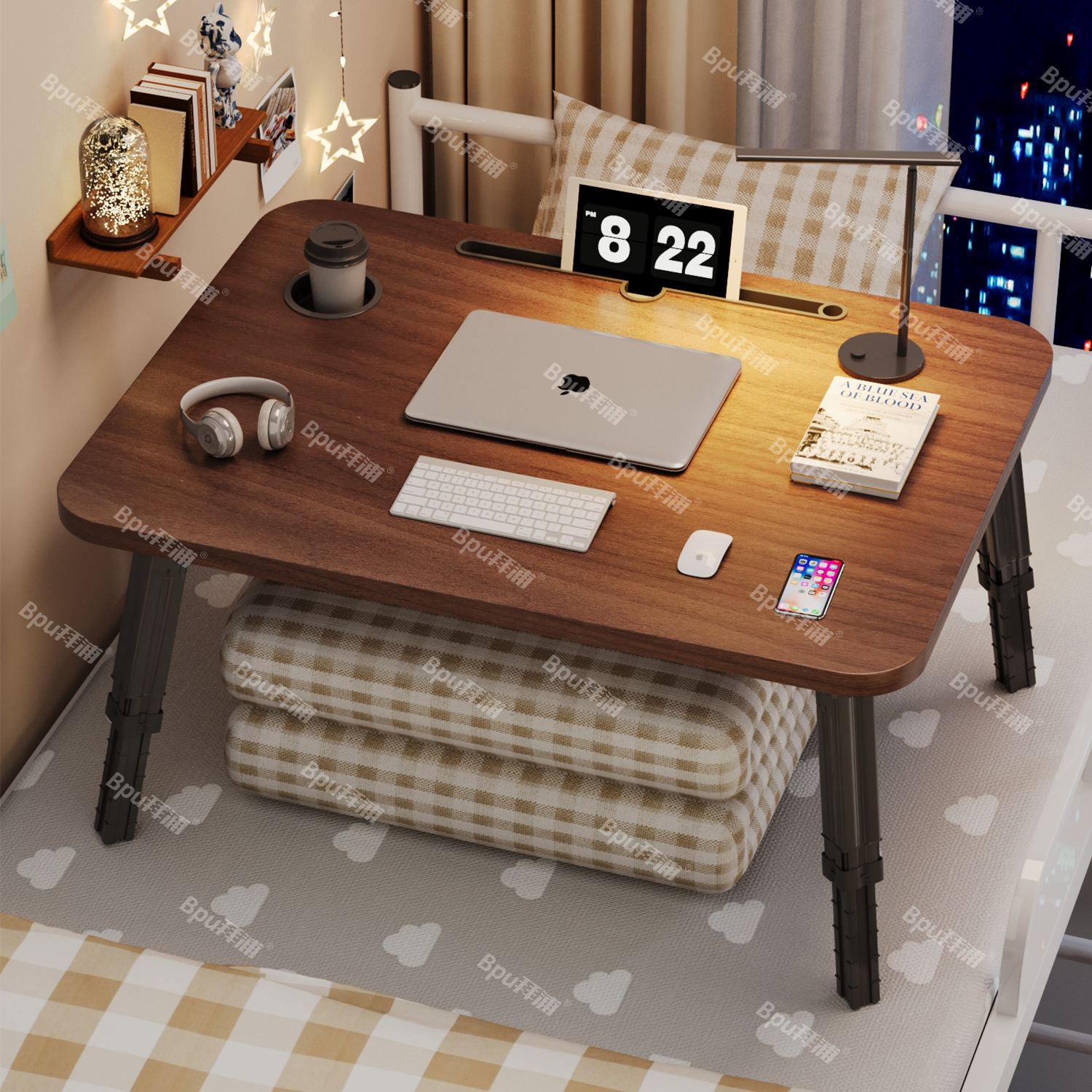 宿舍必备！可折叠床上学习小桌子