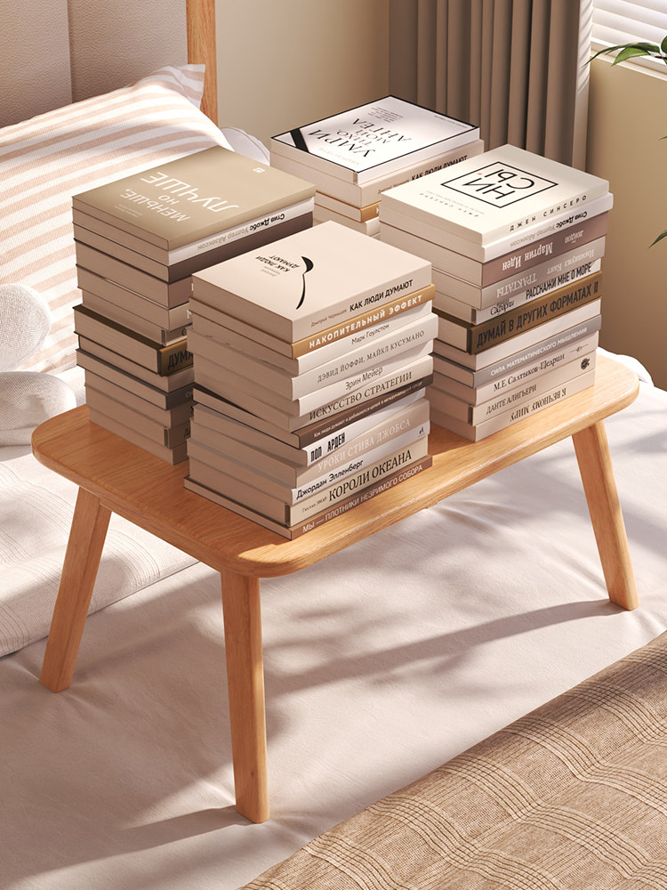 可折叠床上小桌子家用实木办公桌笔记本电脑桌懒人卧室飘窗桌坑几