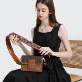 英国麦兰芬十字绣宽包带带刺绣肩带斜挎替换背带包包真皮带子配件