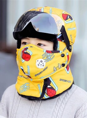 冬季儿童雷锋帽男加厚棉帽子火车头帽125456岁小孩保暖东北护耳帽