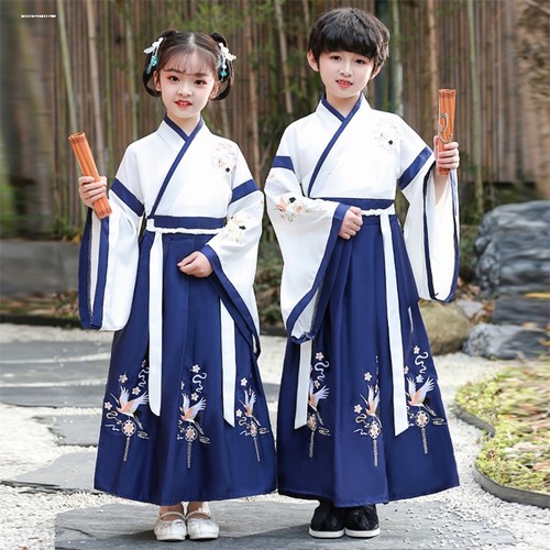 古代儿童书童孔融让梨演出服汉服幼儿园童装三字经弟子规表演汉服