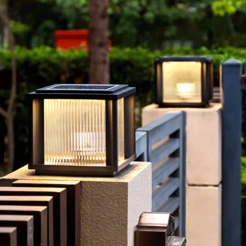 太阳能柱头灯户外防水大门柱子灯
