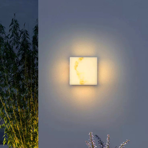 蒸客太阳能户外防水仿云石人体感应室外壁灯庭院灯花园壁灯大门灯