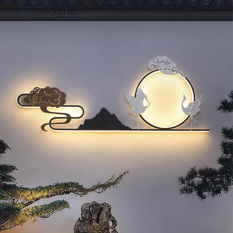 蒸客户外防水太阳能壁灯中式壁灯