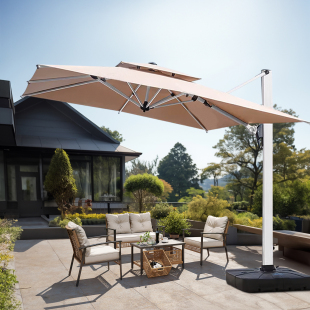 户外遮阳伞庭院伞别墅花园露台大太阳伞棚商用摆摊咖啡室外罗马伞