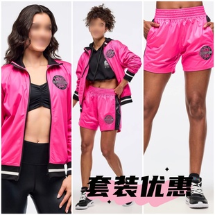 309 ZW健身服舞蹈运动休闲刺绣花套装 定制棉面料 外套原版 613 短裤