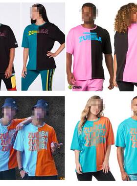 ZW尊牌现货健身瑜伽休闲运动服跑步上衣短袖T恤拼色  011 544 026