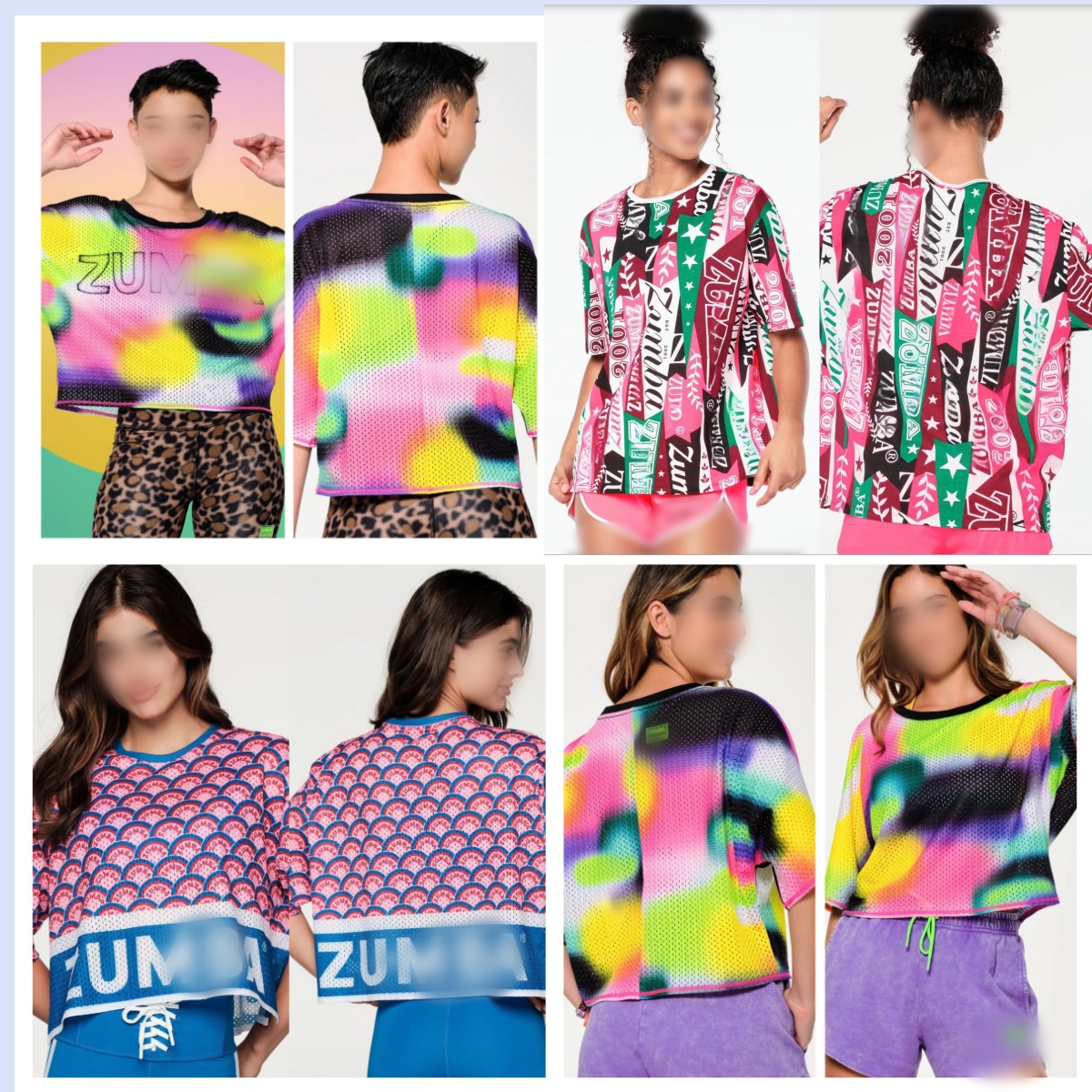 ZW健身瑜伽休闲运动短袖网布上衣舞蹈宽松 588 760 723 602 684