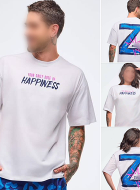 新款现货ZW健身服运动服上衣舞蹈休闲运动服短袖纯棉印花T恤  986