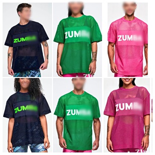 ZW现货新款健身服瑜伽服休闲舞蹈透气网布短袖上衣圆领 1269 1345