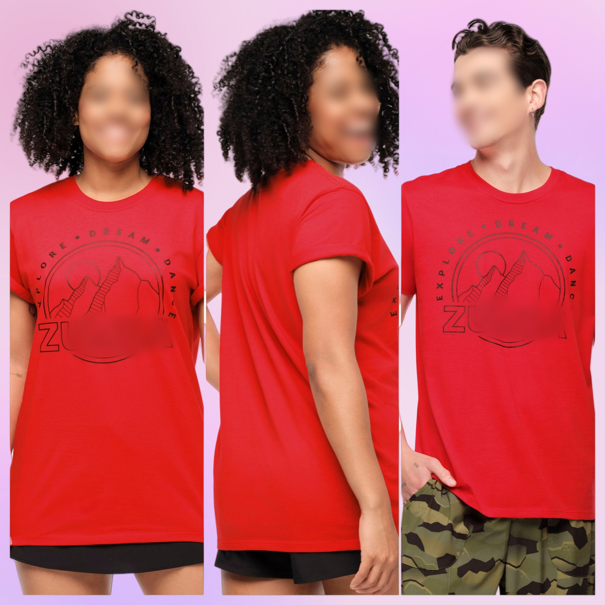 ZW运动服休闲服健身服男女上衣瑜伽服T恤红色男女短袖纯棉 237