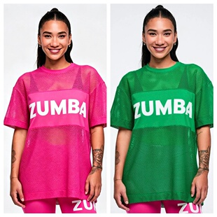 ZW现货新款健身服瑜伽服休闲舞蹈透气弹力网布短袖上衣圆领 1345