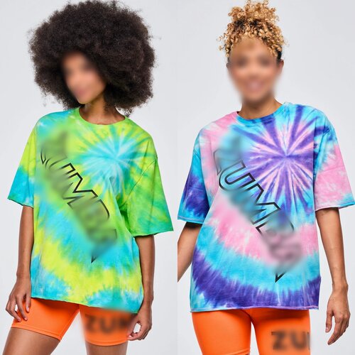 ZW健身服舞蹈瑜伽运动休闲扎染短袖纯棉圆领扎染工艺原板原色1138