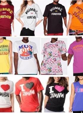 清仓ZW健身舞蹈短袖T恤男女款上衣 087   071 078 080 081 103