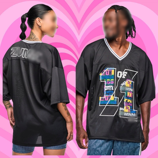 352 宽松高品质拼接V领短袖 ZW现货新款 健身服瑜伽服休闲服舞蹈短袖