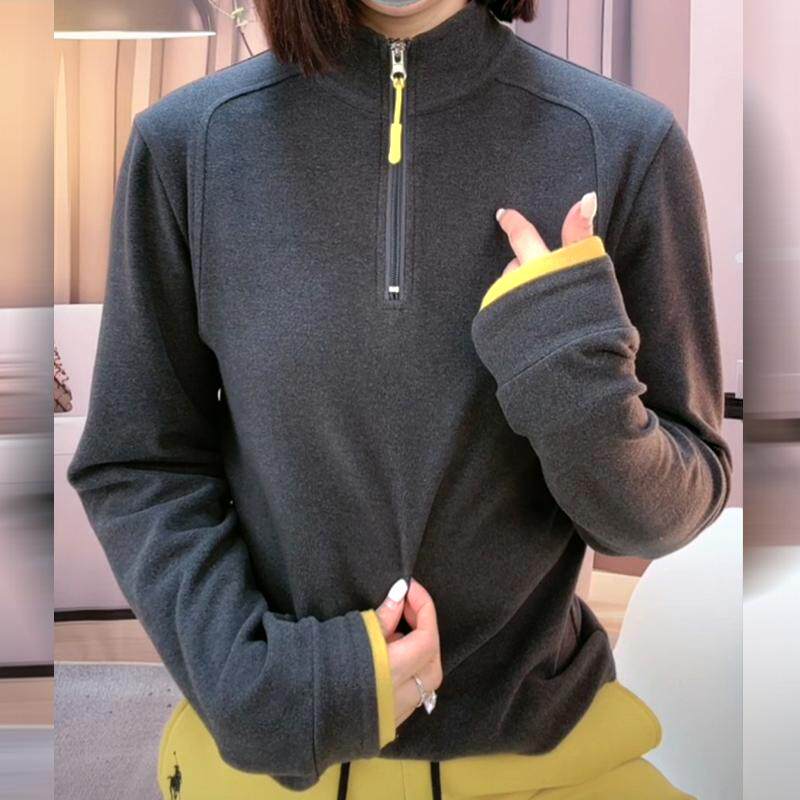 宽松德绒长袖洋气卫衣