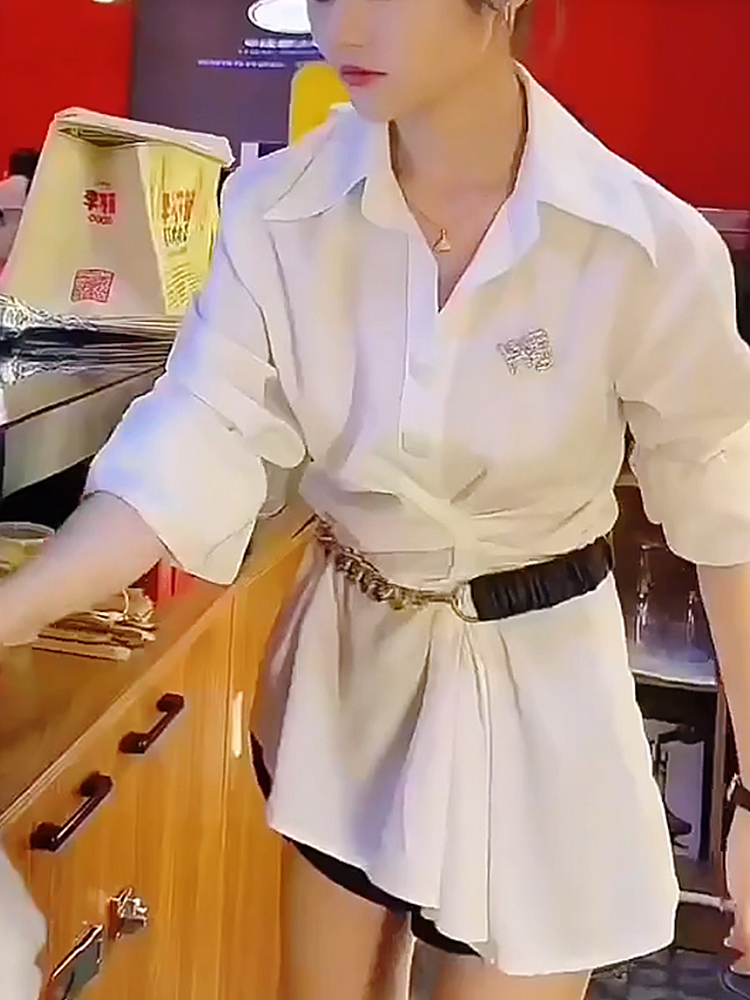 高级感气质通勤显瘦衬衫裙女