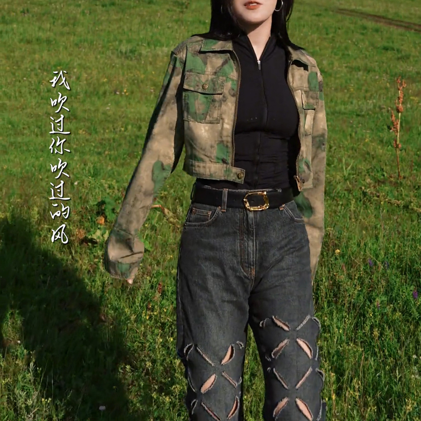 美式复古迷彩工装外套女
