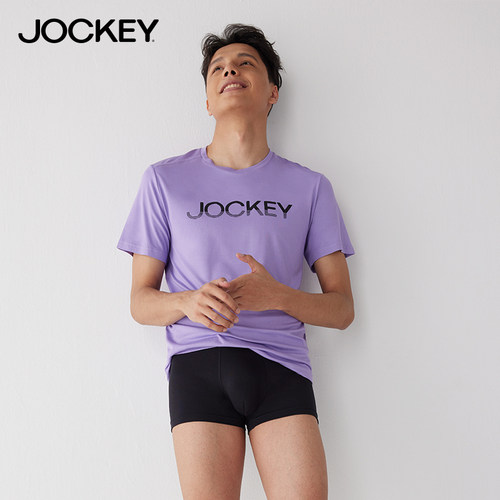 Jockey【失重系列】睡衣男士莫代尔薄款夏天可外穿家居服运动T恤