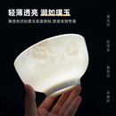 饭碗6个装 中式 家用骨瓷面碗小汤碗景德镇白色创意陶瓷大号米饭碗
