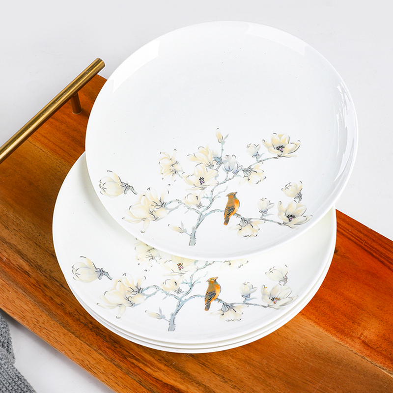 俏宴浅盘高温骨质瓷圆形