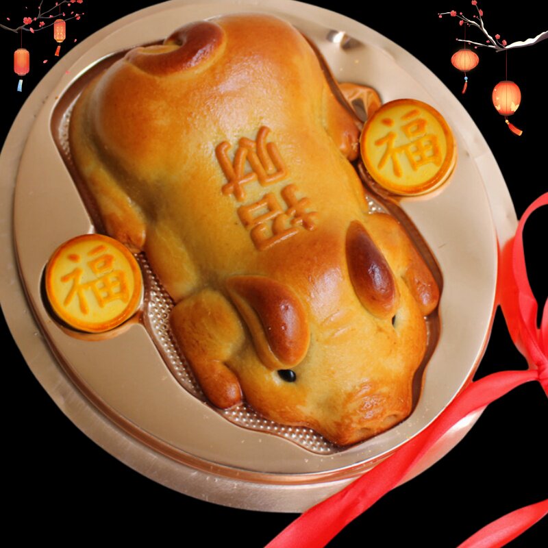 清明金猪烤猪招财红豆馅三月三祭祖拜山拜神祈福进宅供品素食糕点