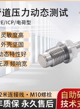 振臣IEPE/PE压电式压力传感器管道爆炸实验压力膛压测量100MPa