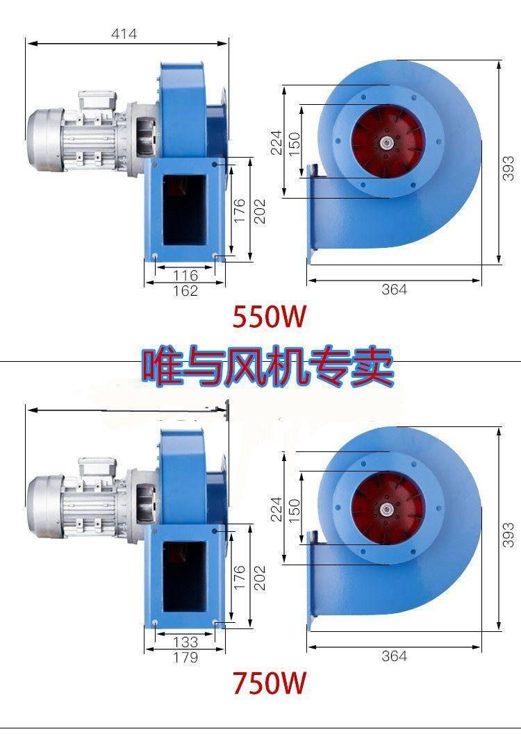 款高-220v排尘除尘端t暖炉离心风强力耐高温风机Yn5采47小