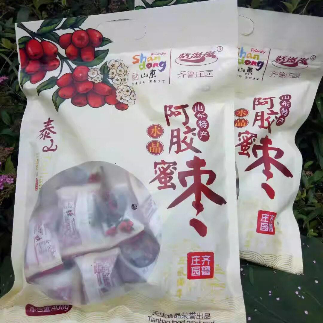 水晶阿胶蜜枣阿胶蜜枣阿胶枣恬滋滋齐鲁庄园山东旅游产品