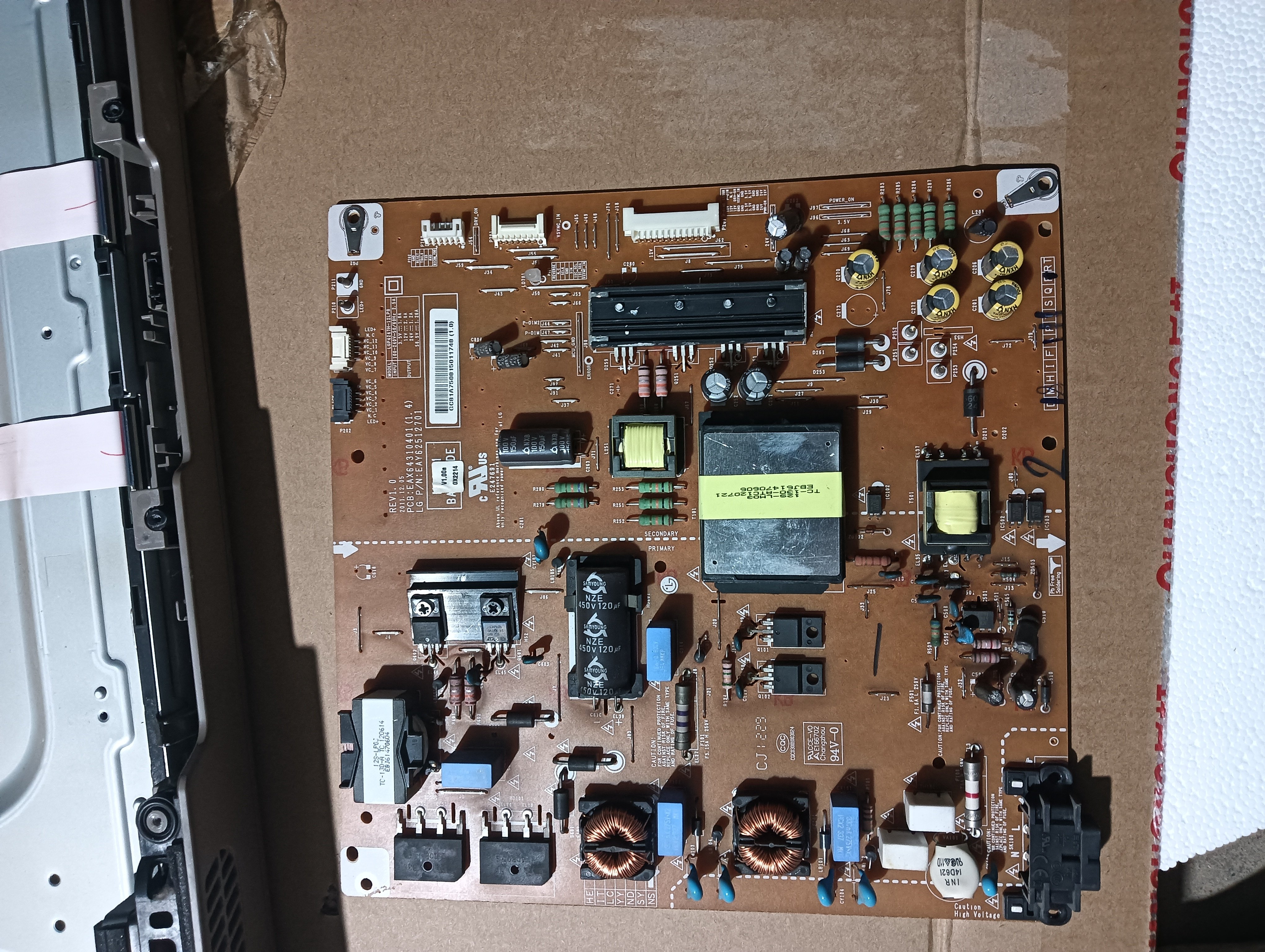 原装LG 47LS4100-CA/47LM6200 LGP4247H-12LPB电源板 EAX64310401