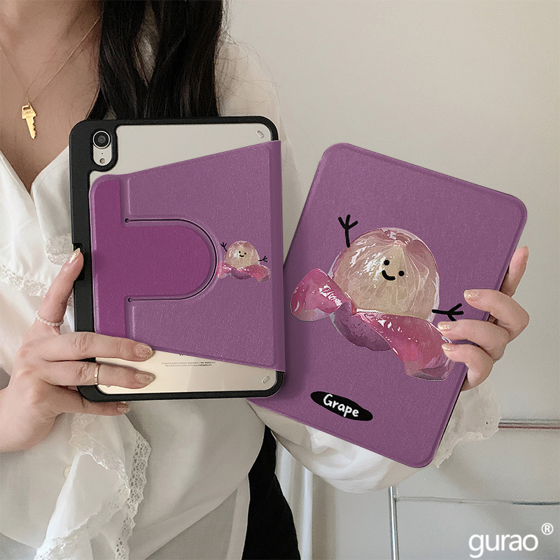 jellycat卡通葡萄360度旋转适用ipad11保护壳air7新款ipad10带笔槽air6防摔11寸苹果平板保护套10.9女款mini7