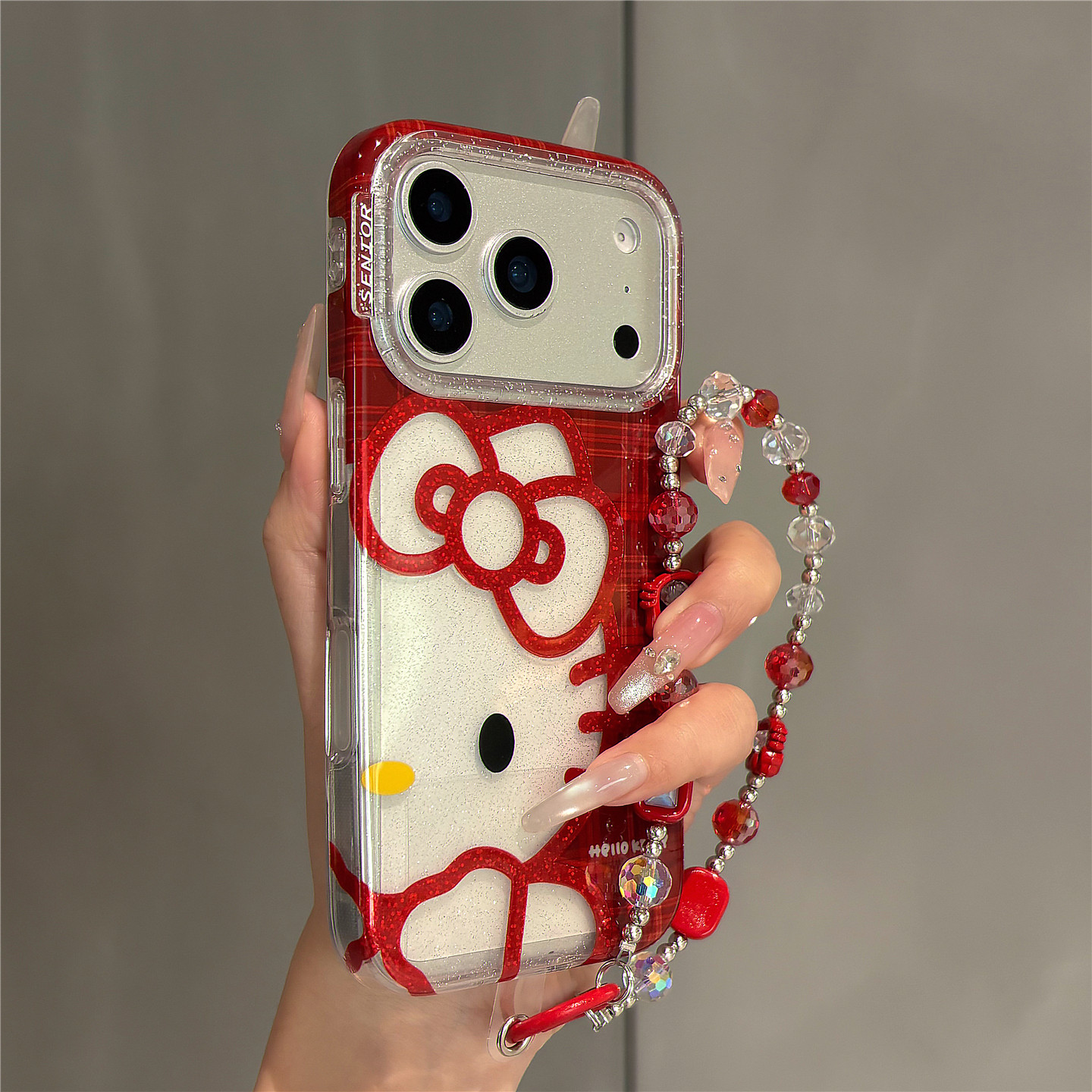 新年卡通可爱山闪粉镂空Kitty猫适用苹果17promax手机壳iPhone17pro双层壳16pro亚克力15女新款14防摔保护套,3C数码配件,手机保护套/壳,淘宝优惠券,粉丝福利购,淘宝优惠卷