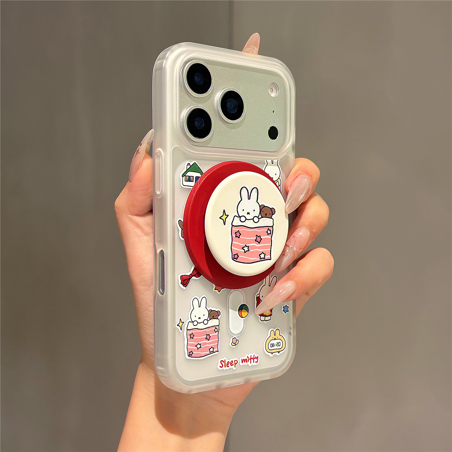 超可爱卡通沙发米菲兔磁吸支架适用苹果17promax手机壳iph