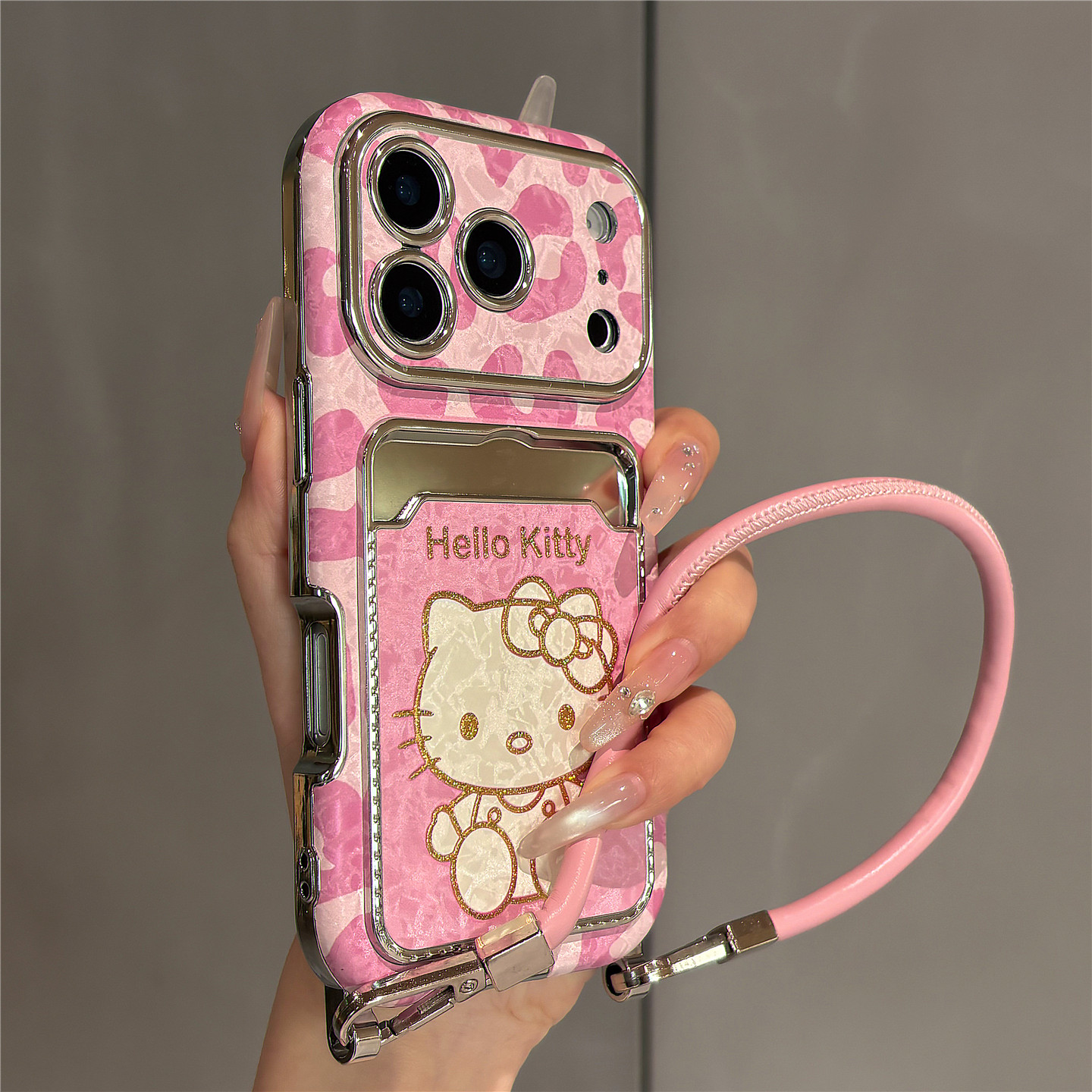 大视窗皮纹豹纹烫金kt猫卡包插卡适用苹果17promax手机壳iPhone17pro女新款16pro手拎挂绳15全包防摔14保护套,3C数码配件,手机保护套/壳,淘宝优惠券,粉丝福利购,淘宝优惠卷