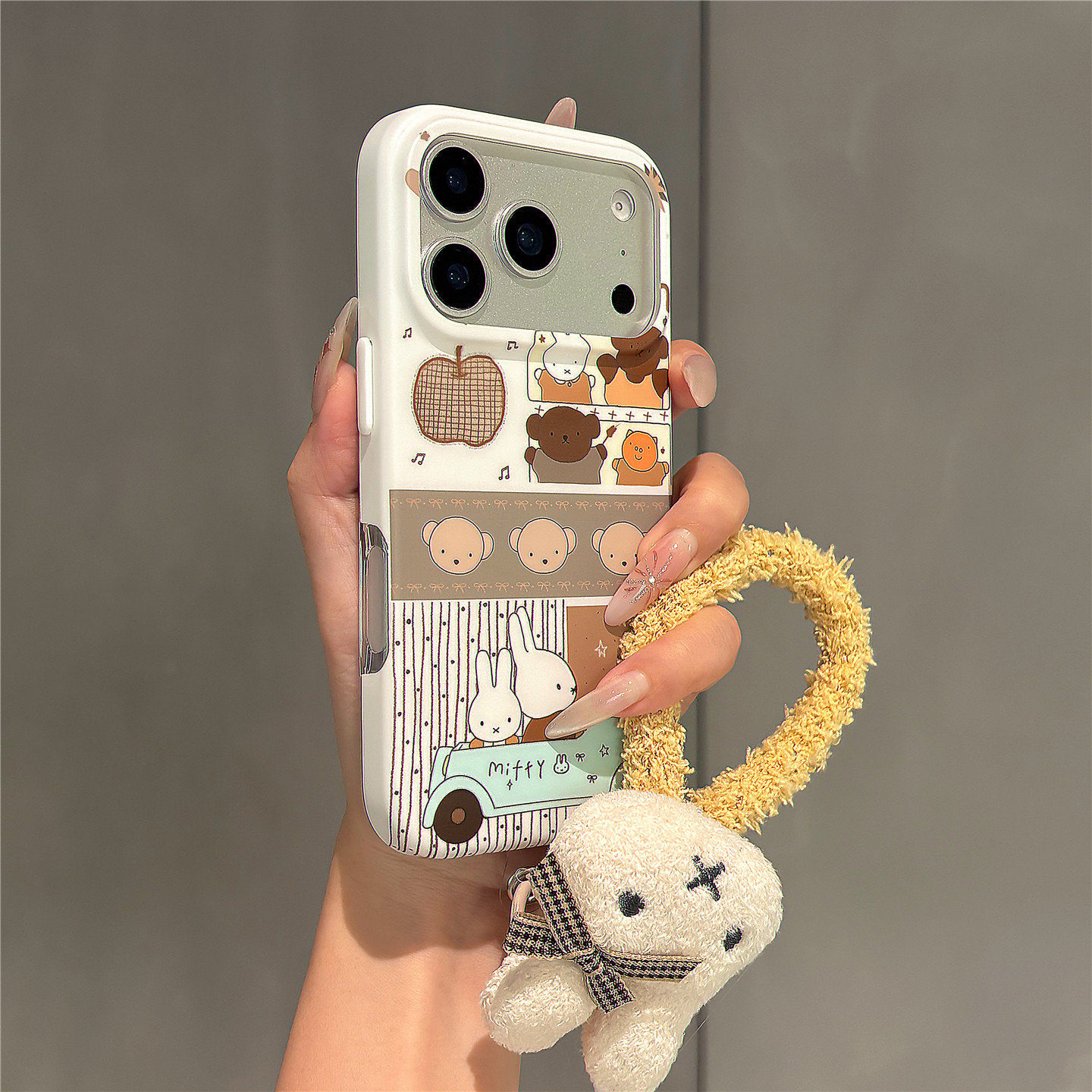 趣味卡通可爱米菲兔贴图适用苹果17promax手机壳iphone