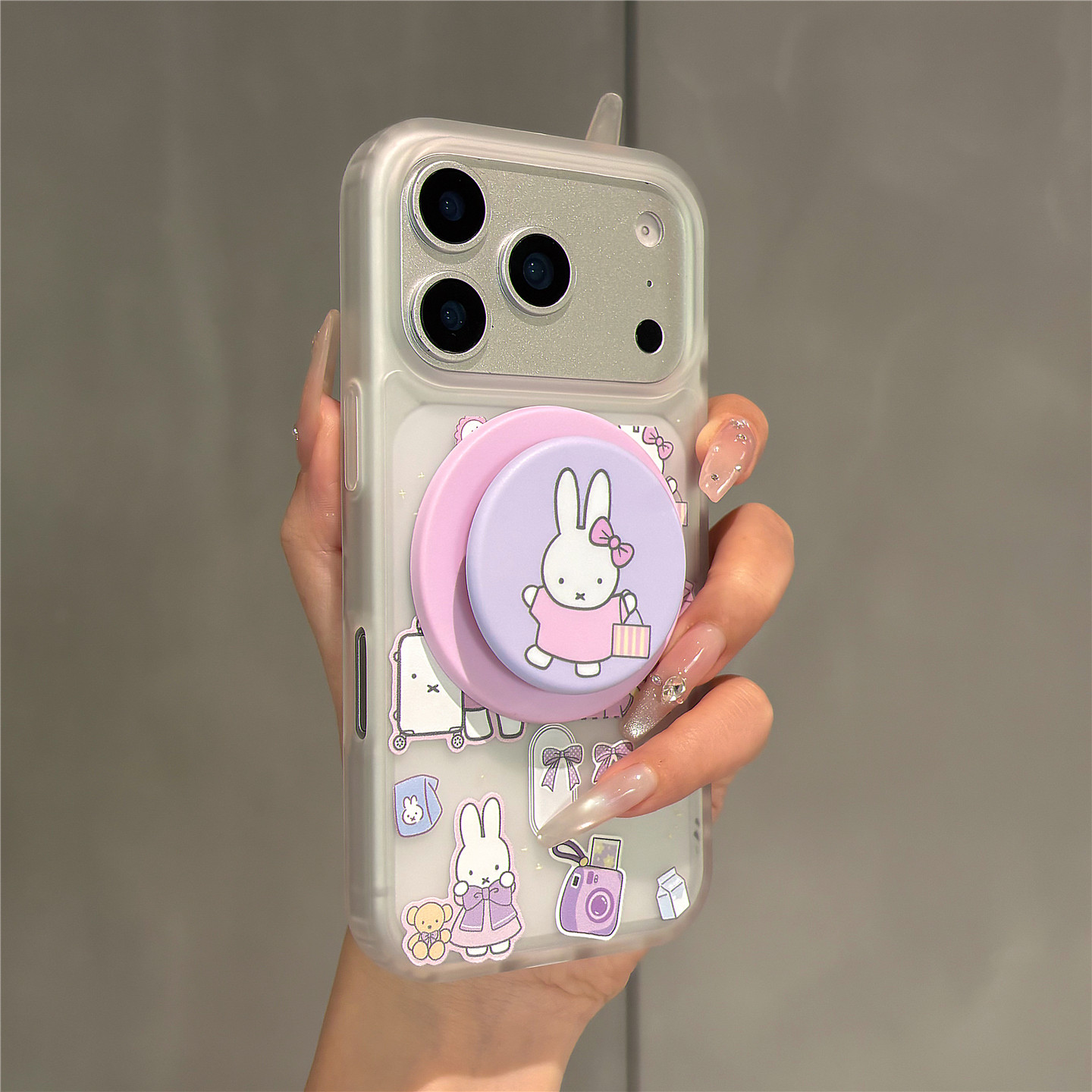 香芋紫卡通可爱米菲兔磁吸支架适用苹果17promax手机壳iphone16女新款15磨砂肤感17pro防摔16pro保护套14网红,3C数码配件,手机保护套/壳,淘宝优惠券,粉丝福利购,淘宝优惠卷