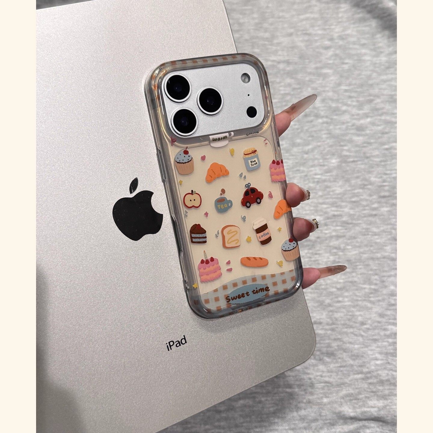 日韩ins卡通面包蛋糕适用苹果17promax手机壳iphone