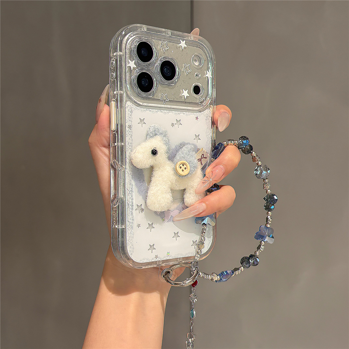 韩系ins镂空爱心立体小马适用苹果17promax手机壳iPho