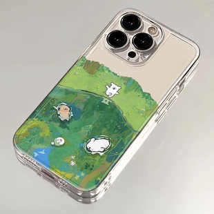 夏日小清新适用opporeno14pro手机壳新款适合夏天的oppo硅胶reno13/12pro夏季11/10女oppofindx7高级x6薄防摔