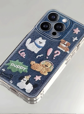 牛仔小狗适用三星s24ultra手机壳Galaxy可爱s23+/s22plus西高地21女20fe透明S23FE硅胶ultra/20+全包软防摔套
