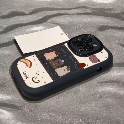 相框小熊适用苹果18/17air16e/15PROMAX手机壳iPhone14/13新款可爱12硅胶18/XS/MAX/XR泡芙8/7高级SE2/PLUS套