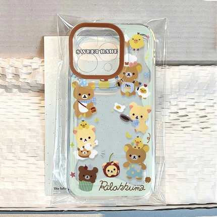 趣味轻松熊适用OPPORENO14PRO手机壳oppo厨师Reno13/12/11/10/9/8/7/6/5蛋糕可爱R15透明R17/Pro/OPPOReno15