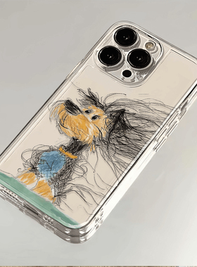 凌乱小狗适用小米17PROMax手机壳15/13/14ULTRA至尊版12s趣味11青春版涂鸦10s透明9CIVI4Pro/3套MIX3/4保护套