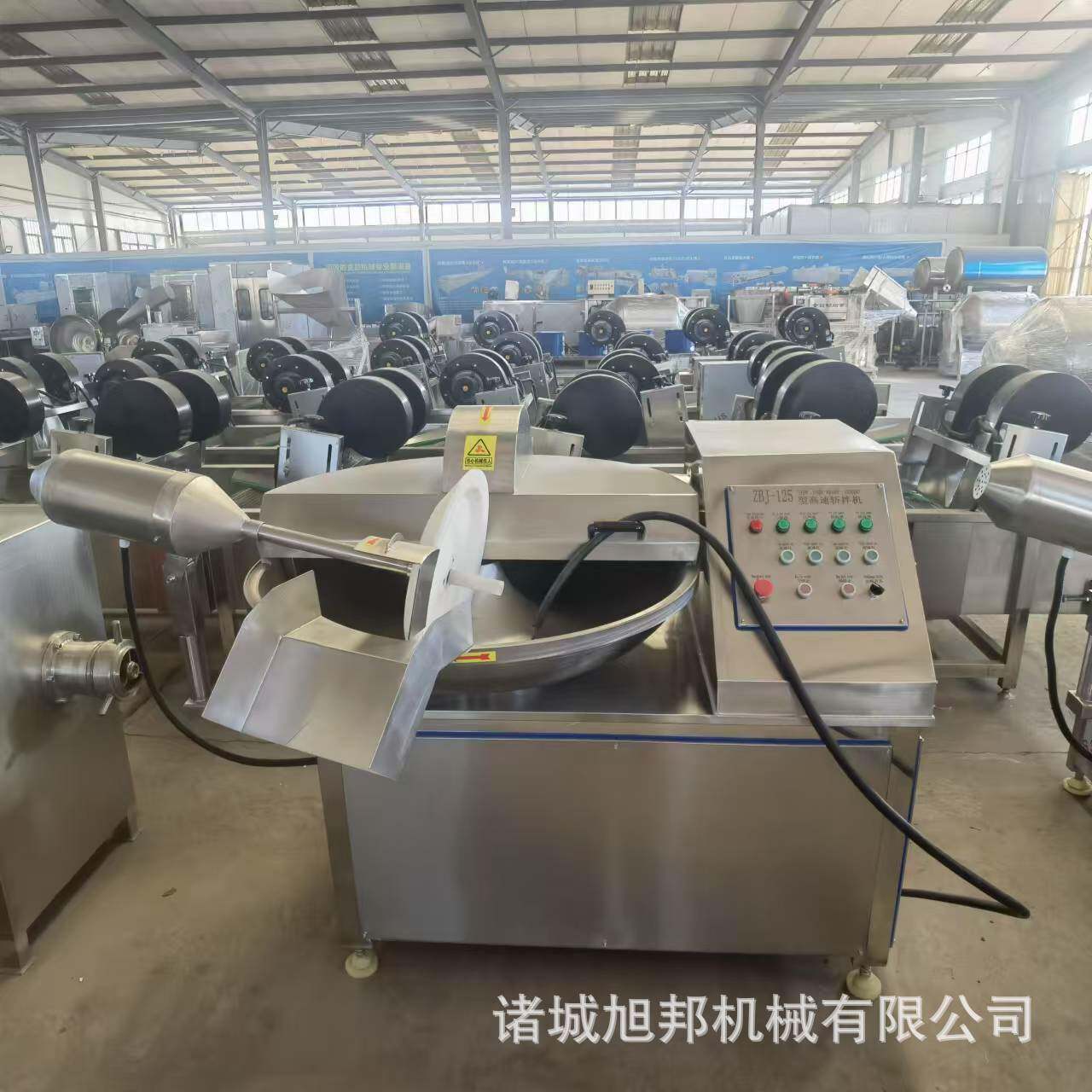 肉制鱼品糜切设备 千叶豆腐频细腻乳化斩机 火锅食材碗式旭邦变斩